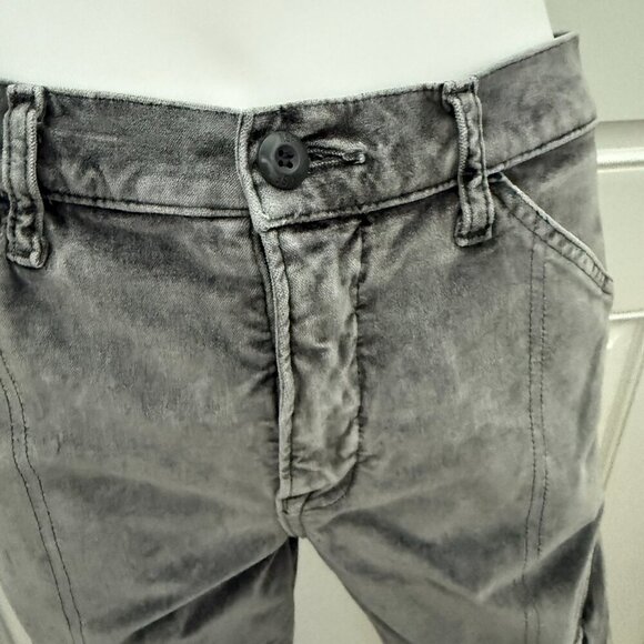 NSF Aria Slim-fit Velvet Utility Pants In Pigment Black Size 26 - Picture 4 of 6